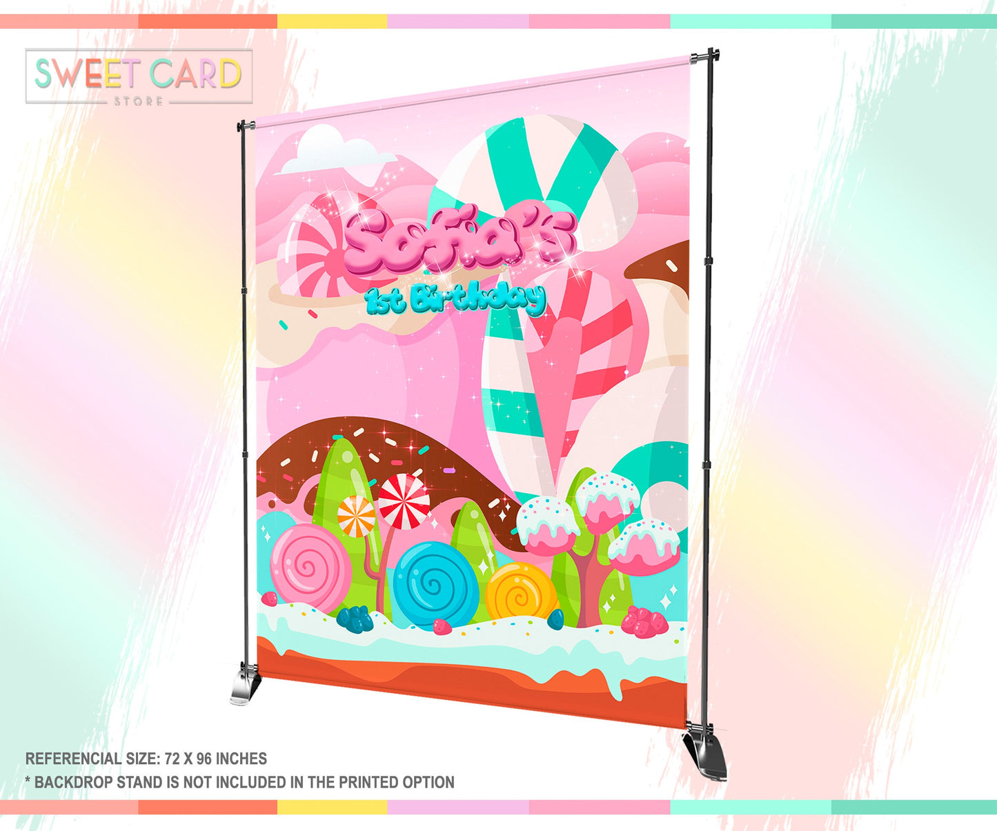 Candyland Backdrop, Candyland sweets backdrop, candy backdrop, candyland sweet sixteen party, candyland decor candyland 1st birthday party