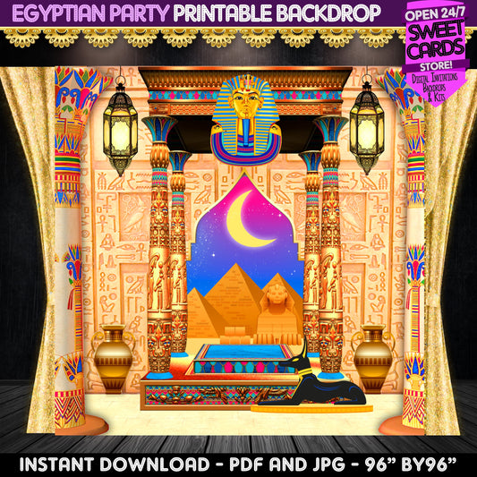 Egyptian PRintable Backdrop, Egyptian Party Backdrop, Egypt Printable Party Backdrop, Egyptian Part Printables EGYPTIAN