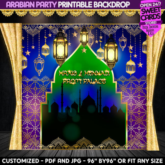 Arabian Moroccan Party Printable Backdrop, Arabian Party Backdrop, Moroccan Party Backdrop, Arabian Moroccan Background, Arabian Party