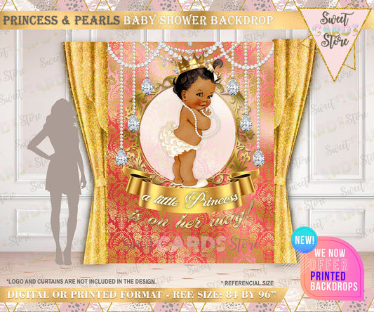 Diamonds and Pearls princess backdrop, Diamonds and pearls backdrop, Princess girl backdrop, Diamond girl backdrop Printed or digital