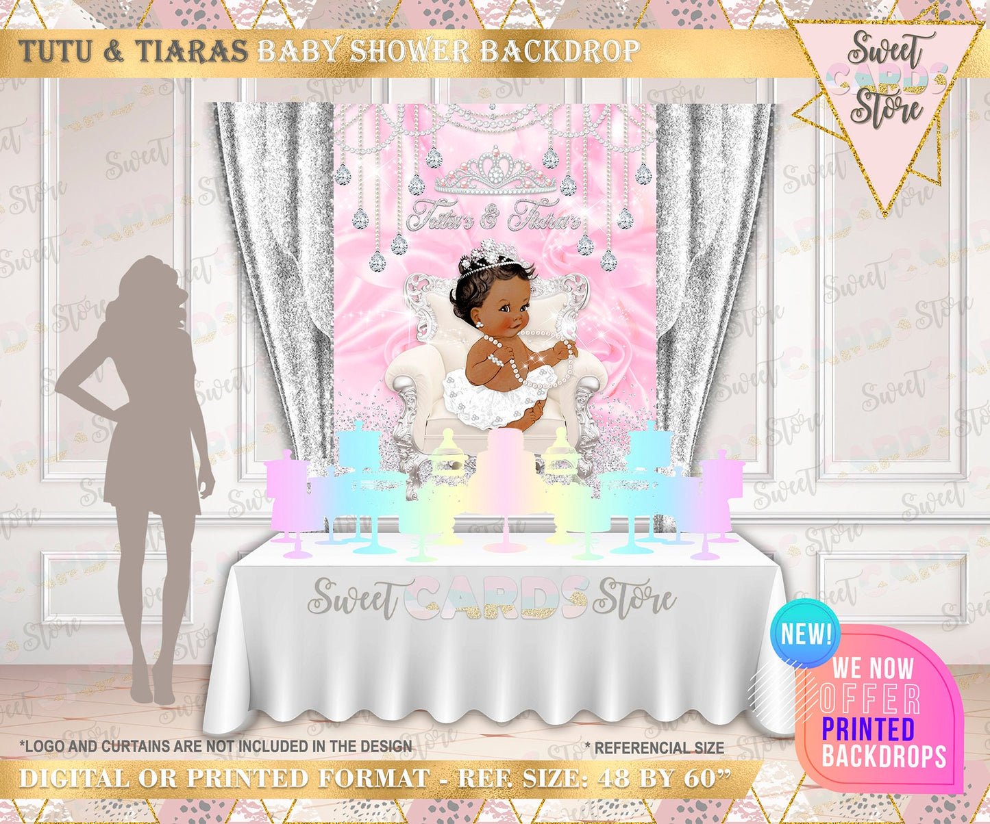 Tutus and Tiara's backdrop, tutu & tiara backdrop, tutu girl backdrop, Tutu princess backdrop, tutu tiaras pearls backdrop, Princess girl