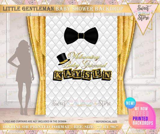 Little gentleman Bow Tie baby shower Backdrop, Bow tie shower Backdrop, baby gentleman Backdrop Bow tie baby Shower backdrop decor banner