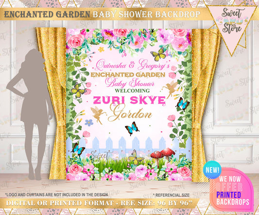 Enchanted Forest Printable Backdrop, Forest Party Backdrop, Magical Forest Printable Backdrop, Enchanted Forest Backdrop