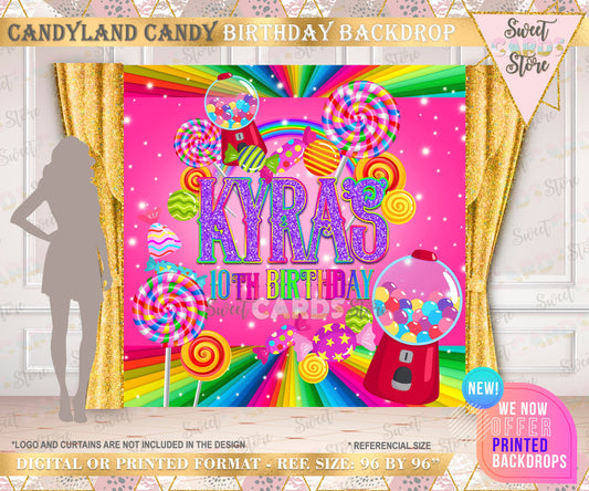 Candyland Backdrop, Candyland sweets backdrop, candy backdrop, candyland sweet sixteen party, candyland decor candyland 1st birthday party