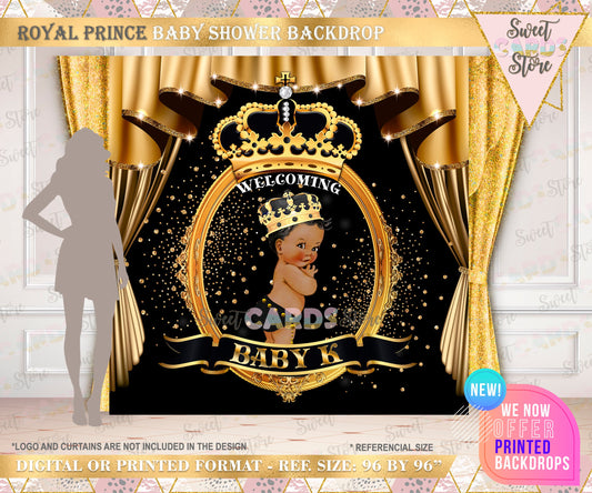 Royal Prince Baby Shower Printable Backdrop, Royal prince backdrop, Little prince backdrop, Royal Prince Banner, Royal Prince baby shower