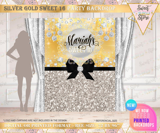 Sweet 16 Diamonds balloons Backdrop, Sweet sixteen diamonds backdrop, Sweet Sixteen Glitter backdrop, Sweet 16 Photo Backdrop, sweet sixteen