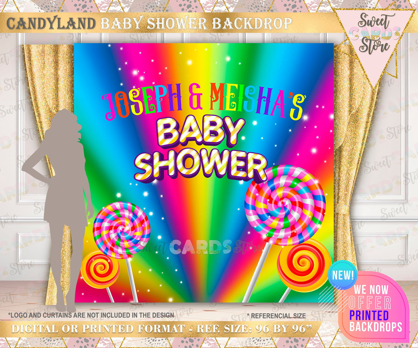 Candyland baby shower Backdrop, Candyland sweets backdrop, candy backdrop, candyland sweet sixteen party, candyland, candyland 1st birthday