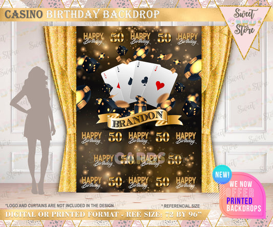 Casino step and repeat backdrop. casino party backdrop, casino birthday backdrop, casino banner decor, casino backdrop 50th 40th 60th
