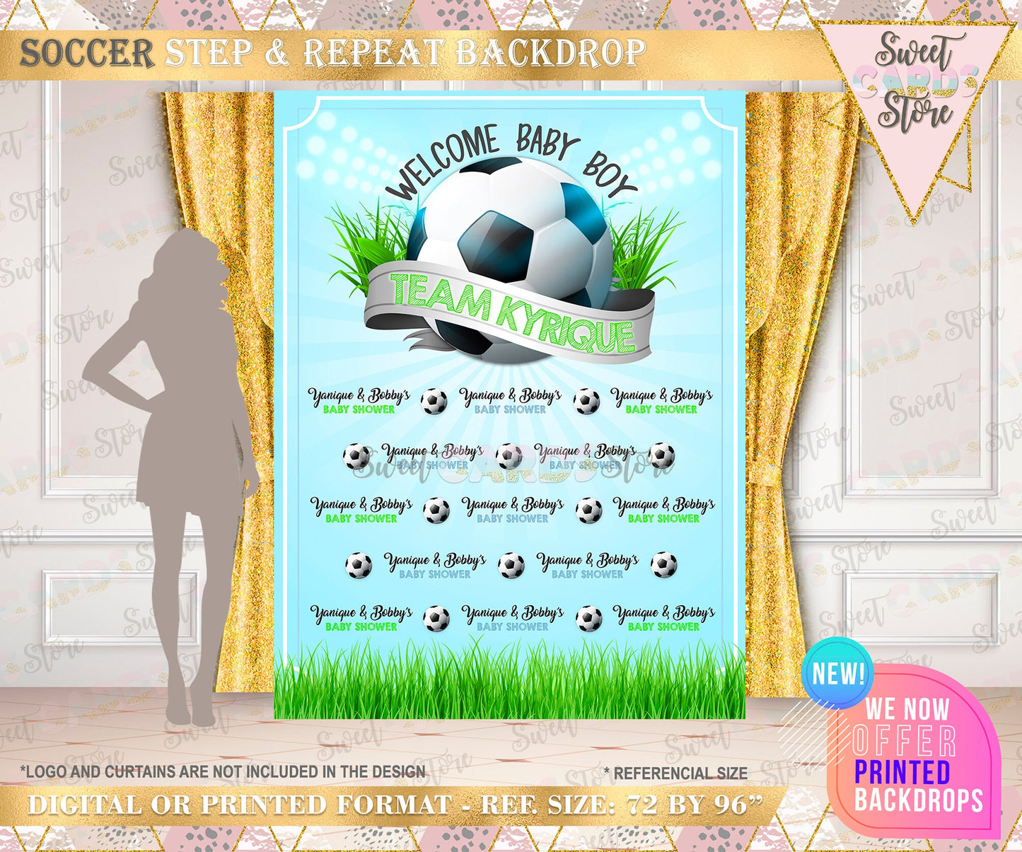 Sports Soccer party step and repeat backdrop, soccer party decor, football decor backdrop soccer banner soccer sports step & repeat backdrop