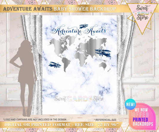 adventure awaits backdrop, Travel Vintage backdrop, Airplane Backdrop, Travel Backdrop, marble vintage backdrop, travel baby shower decor
