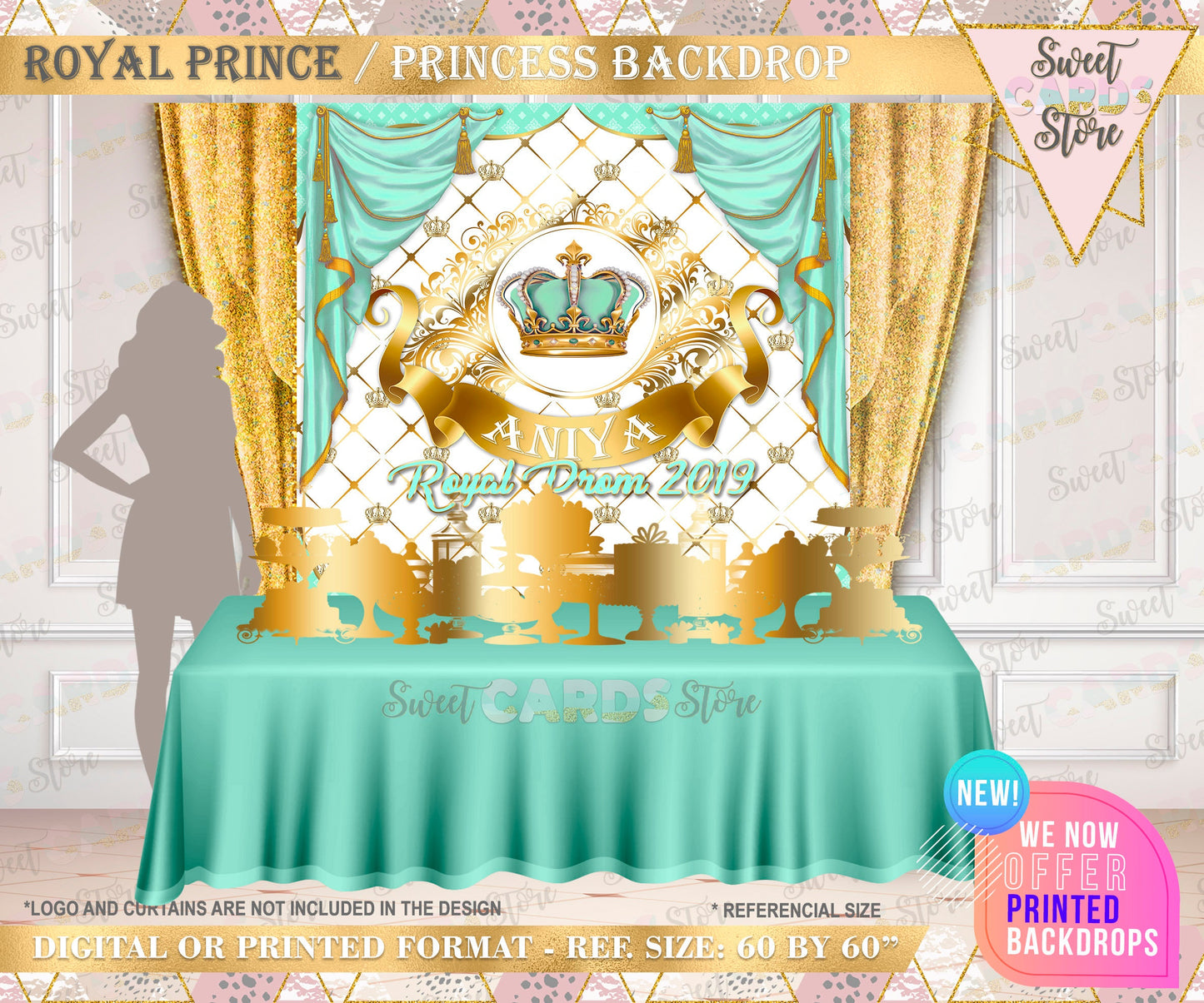 Royal Prince princess Backdrop, Royal prince backdrop, Little prince princess backdrop, Royal Prince princess Banner, Royal Prince Prom