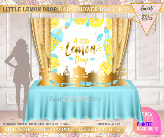 Lemonade baby shower Backdrop, little Lemon drop baby shower backdrop, Baby boy shower backdrop, baby lemon drop baby shower Backdrop