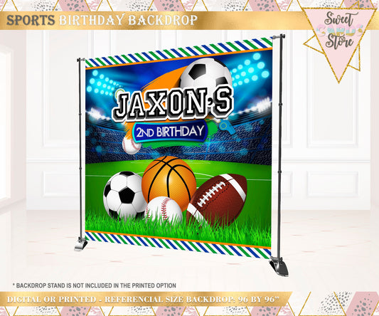 Sports party backdrop decor, football party decor, soccer decor backdrop, football banner soccer sports backdrop,tennis birthday, basketball