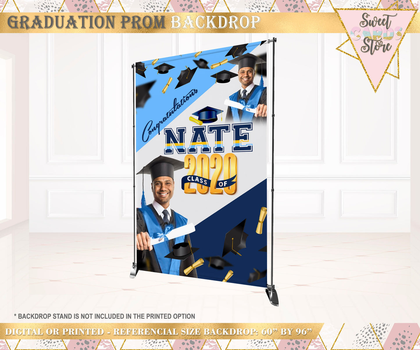 Prom Graduation Backdrop, Prom Elegant Backdrop Banner, Prom Background, Prom party Backdrop, graduation 2023 banner decor, Class of 2023