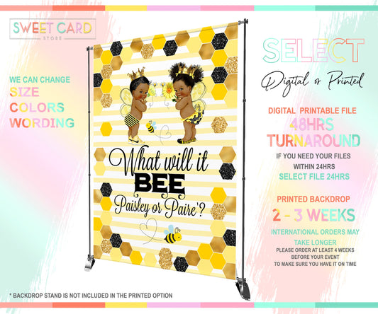 Bumble Bee Gender Reveal Backdrop, Sweet bee gender reveal backdrop, Bee Baby Shower, Bumble bee party, Bumble Bee Decor, Bee Backdrop