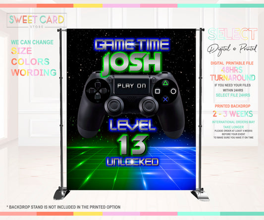 Gamer Backdrop, Games Backdrop, Controller Backdrop, Joystick Backdrop, Video Games Backdrop, Gamer Party, Arcade Party, Video Games party