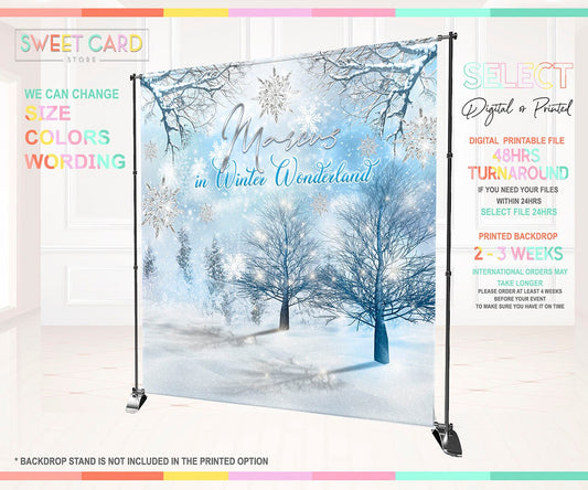 Winter Wonderland Snowflakes party backdrop, Winter Onederland Backdrop, Winter sweet 16 Snowflakes backdrop, winter wonderland baby Shower