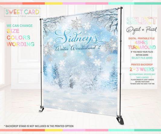 Winter Wonderland Snowflakes party backdrop, Winter Onederland Backdrop, Winter sweet 16 Snowflakes backdrop, winter wonderland baby Shower