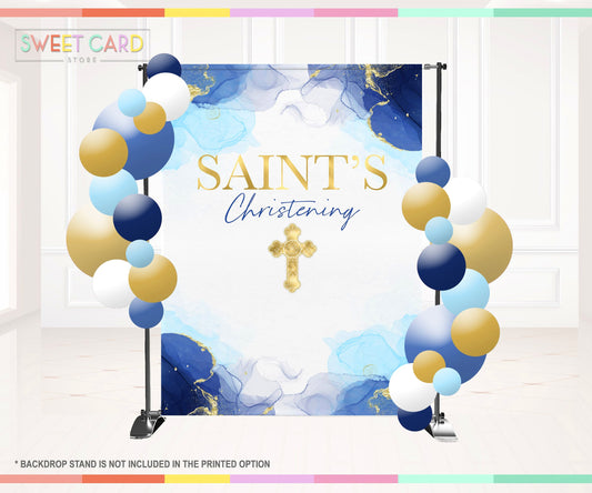 MARBLE BAPTISM BACKDROP, baptism christening backdrop, baptism photo backdrop, Marble gemstone cross backdrop, Baptism christening banner