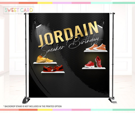 SNEAKER PARTY BACKDROP, Pop culture Backdrop, Sweet Sixteen Sneakers Backdrop, Sneaker shop store Sweet Sixteen Backdrop, Sneakers Backdrop