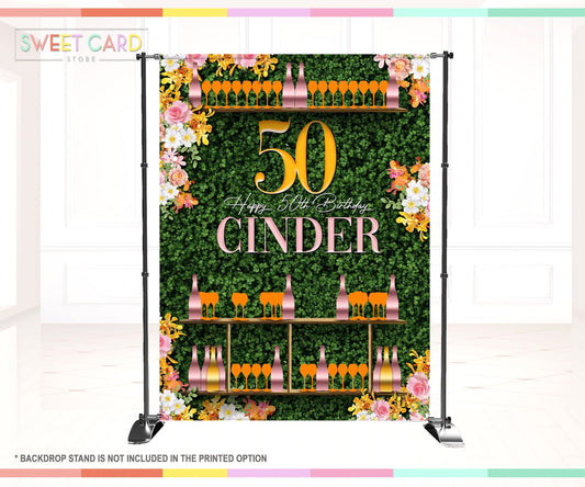 Floral champagne leaves birthday backdrop, Flowers and champagne backdrop, Glam Backdrop, Glam Birthday backdrop, floral champagne banner