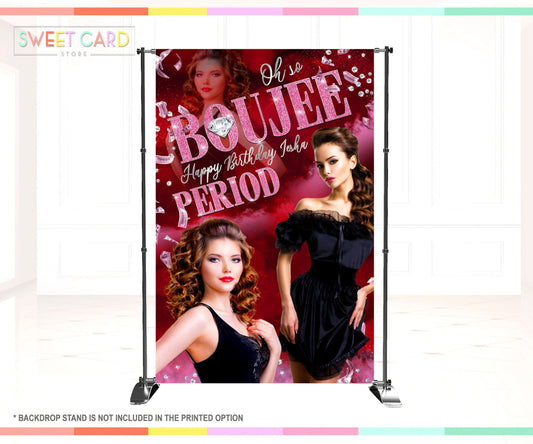 Diamonds Birthday party backdrop, 30th 40th 50th boujee diamonds backdrop, pink red diamonds backdrop, royal diamonds backdrop boujee banner