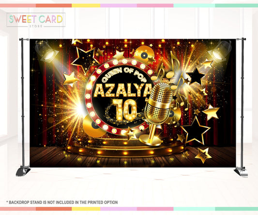 Musical Theme Backdrop, Music Theme birthday Backdrop, Music Notes Backdrop, Musical lyrics backdrop, Musical Dj Banner decor backdrop