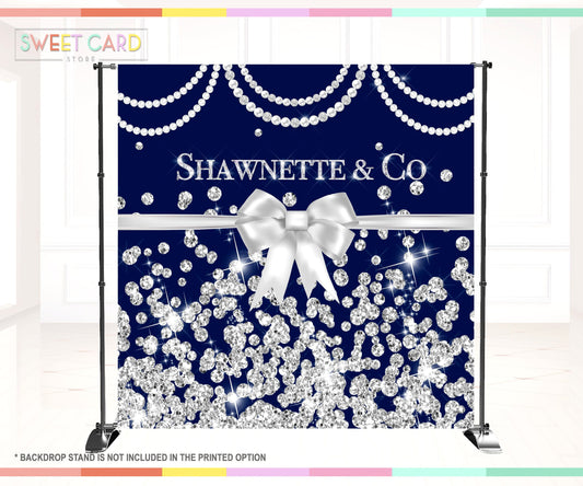 50th diamonds Backdrop, Elegant Backdrop, diamonds 40th 50th 60th Backdrop, glam backdrop, 30th 40th 50th 60th backdrop, birthday banner