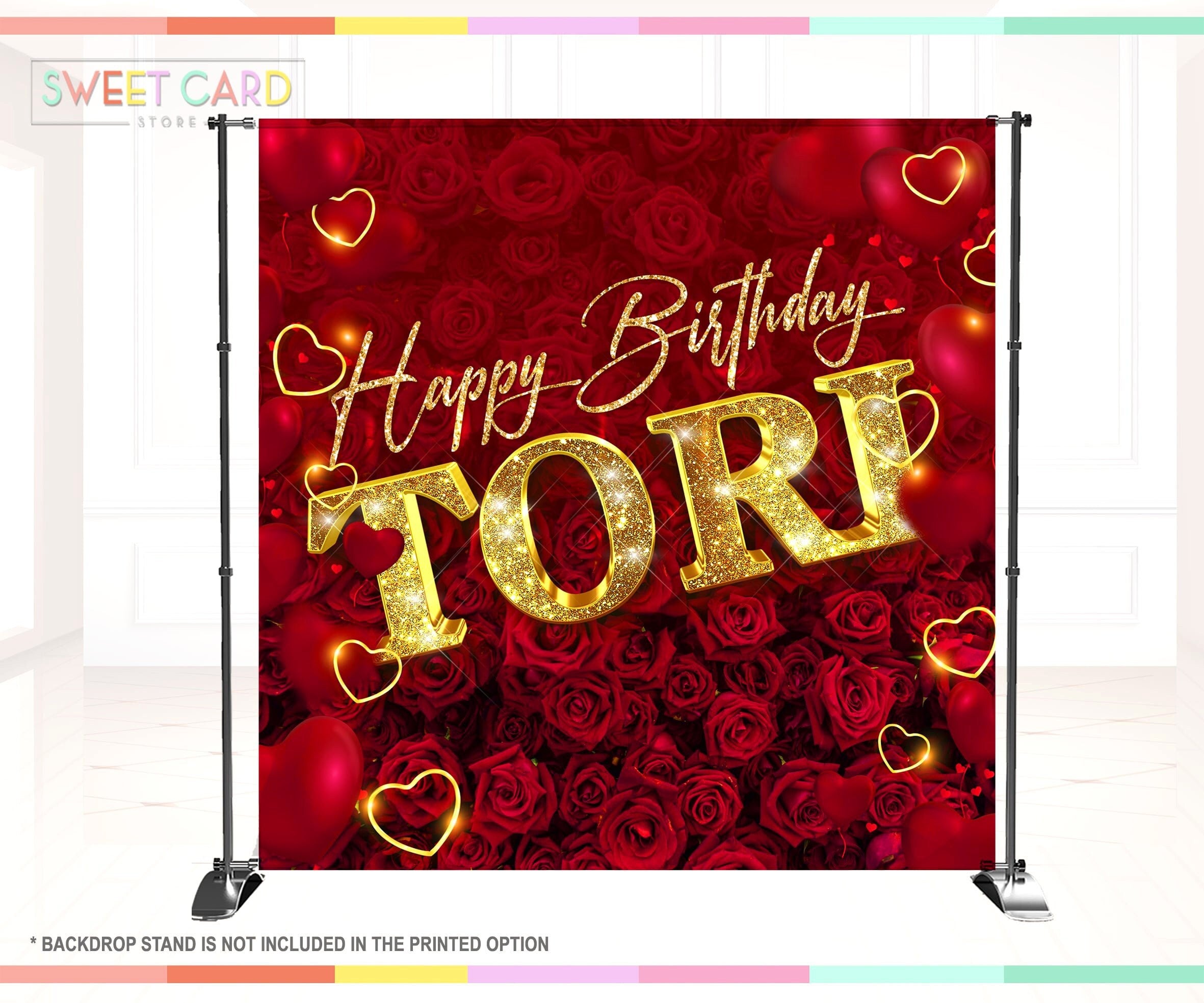 Roses wall backdrop, Roses birthday backdrop, elegant backdrop, luxury ...