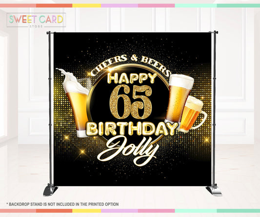 CHEERS BEERS BACKDROP, Beers party backdrop, champagne party step and repeat backdrop, 40th 50th 60th birthday backdrop, champagne decor