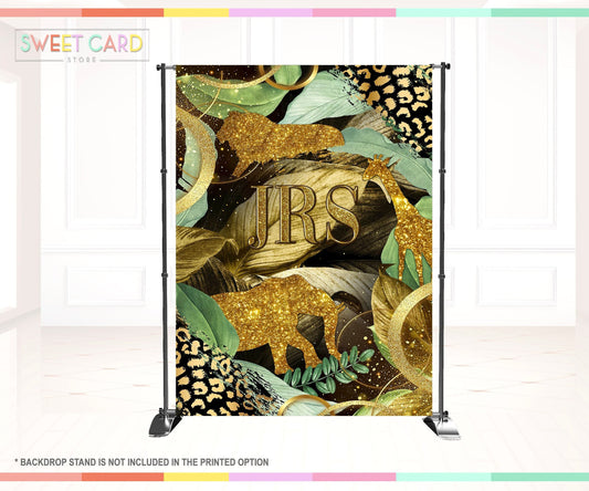 JUNGLE SAFARI BACKDROP, Jungle Greenery Theme birthday backdrop, Jungle Birthday Party, Jungle queen of the century backdrop, Jungle Banner