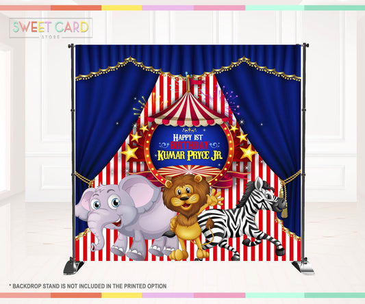 Circus Tent Printable Party Backdrop, Circus Party Backdrop, Circus fair Carnival Backdrop, Circus Banner, Circus Photo Backdrop, Fair decor