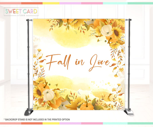 Fall Baby shower backdrop, Fall scene backdrop, Falling in Love backdrop, Autumn Fall Backdrop, Fall Banner, Fall party decor Autumn decor