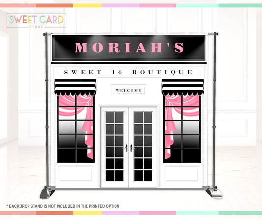 Fashion store boutique storefront backdrop, Boutique storefront backdrop, Clothing store backdrop, Fashion girl storefront boutique backdrop