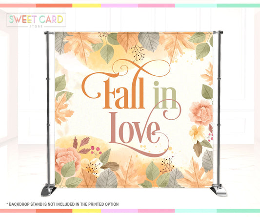 Fall Baby shower backdrop, Fall scene backdrop, Falling in Love backdrop, Autumn Fall Backdrop, Fall Banner, Fall party decor Autumn decor