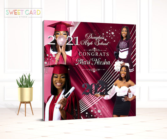 Prom Backdrop, Burgundy senior prom backdrop, burgundy silver backdrop, prom backdrop prom banner senior prom backdrop, printed digital