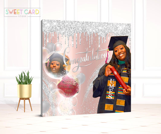 Rose gold Prom Printable Backdrop, Prom Elegant Backdrop, Graduation cap Prom Background, Prom party Backdrop Party Backdrop, Prom 2023 2k23