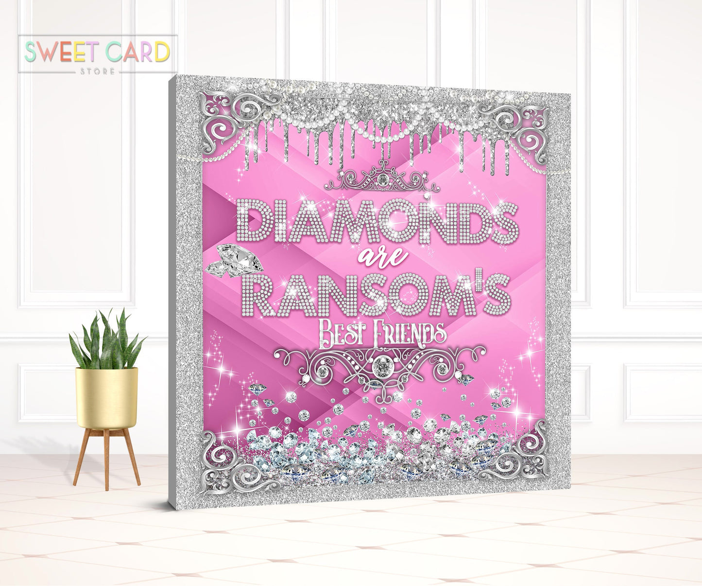 SPARKLE DIAMONDS BACKDROP, shades Pink diamonds birthday Backdrop, sparkle glitz Backdrop, diamond drip backdrop, dripping glitter backdrop