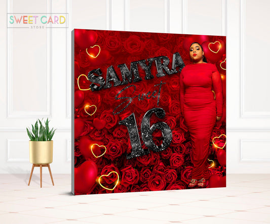 Roses wall backdrop, Roses birthday backdrop, elegant backdrop, luxury backdrop, quinceanera backdrop, sweet 16 backdrop quinceañera banner