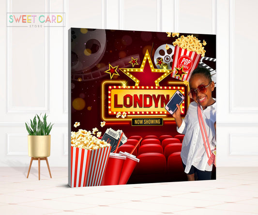 Hollywood Glam Printable Party Backdrop, Hollywood braodway Party Backdrop, cinema gold Party Backdrop, Hollywood broadway party backdrop