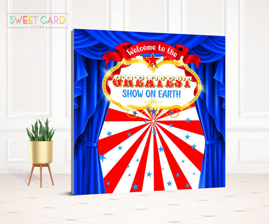 Circus Tent Printable Party Backdrop, Circus Party Backdrop, Circus fair Carnival Backdrop, Circus Banner, Circus Photo Backdrop, Fair decor