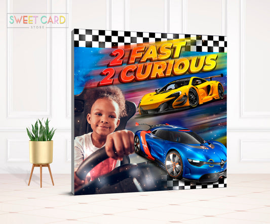 Race Car Backdrop, Racing Birthday, Boy Birthday, Race Car Party, Personalized Digital Printable, Party Supplies, Digital Backdrop