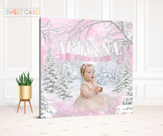 Winter Wonderland Snowflakes party backdrop, Winter Onederland Backdrop, Winter Snow birthday Snowflakes backdrop, winter wonderland decor