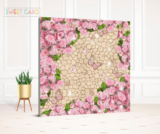 Enchanted Forest Printable Backdrop, Party Backdrop, Magical butterfly Forest Printable Backdrop, Enchanted butterflies fairies Backdrop