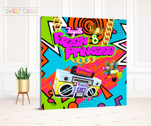 80's 90's Graffiti Party Backdrop, 90s retro Backdrop, Retro Backdrop, graffiti backdrop, 80s Backdrop, urban Legit Backdrop, fresh prince