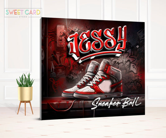 SNEAKER PARTY BACKDROP, Sneaker Ball Backdrop, Sweet Sixteen Sneakers Backdrop, Sneaker shoes Sweet Sixteen Backdrop, Sneakers Backdrop