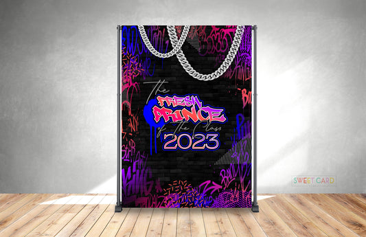 80's 90's Graffiti Party Backdrop, 90s retro Backdrop, Retro Backdrop, graffiti backdrop, 80s Backdrop, Fresh Graduate Prince Backdrop