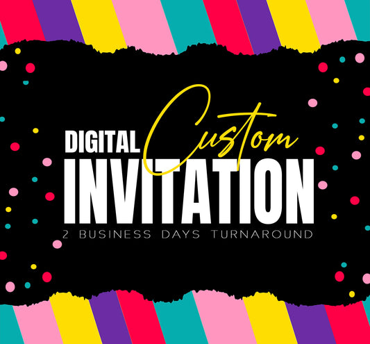 CUSTOM DIGITAL INVITATION - Custom Party Invitation, Personalized Birthday Invitation, Any theme Invitation, Made by Order Invite